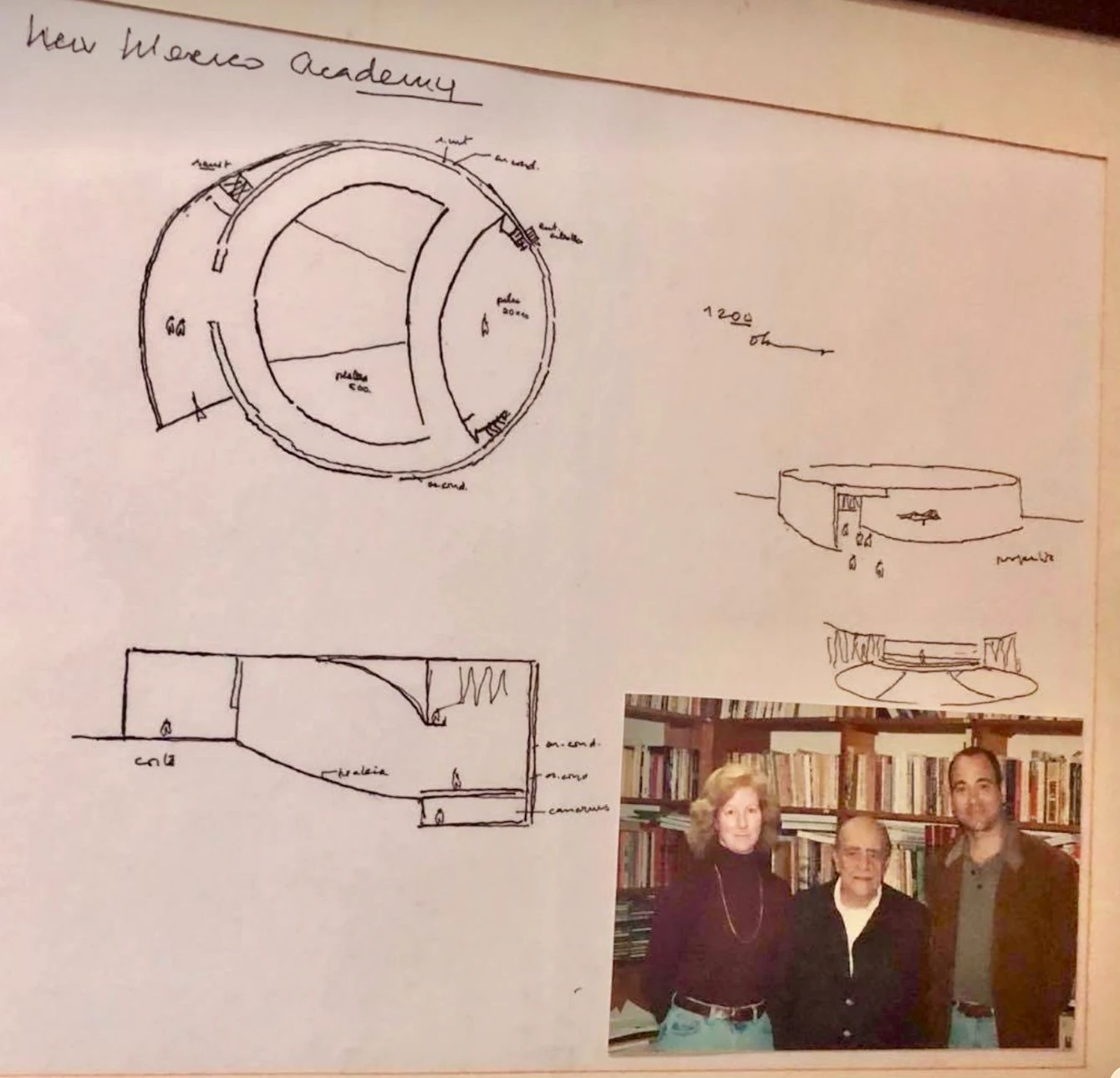 Oscar Niemeyer contribution board for New Mexico Academy
