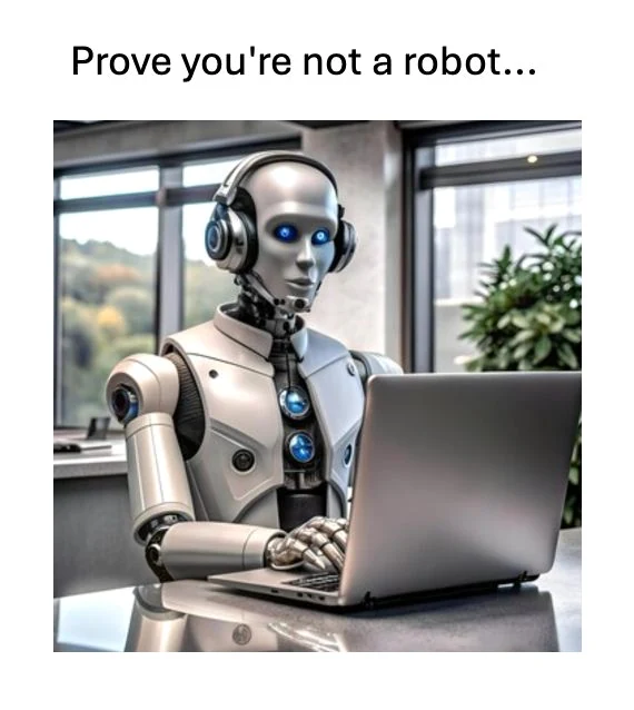 Humor image reading prove you're not a robot