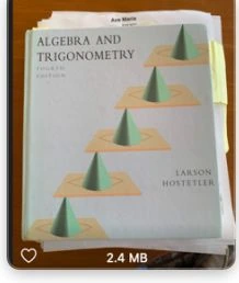 Algebra and Trigonometry textbook
